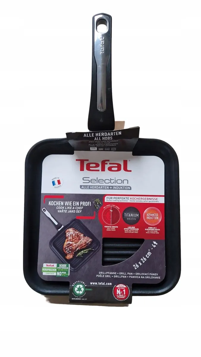 Tefal Grillpan Selection 26x26cm - Inductie - Zwart