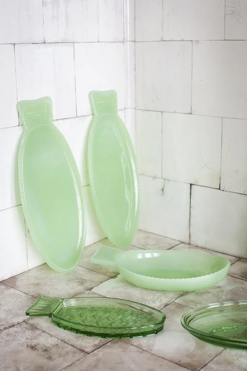 Serax Paola Navone Fish & Fish Serveerschaal - 10x2cm - Groen