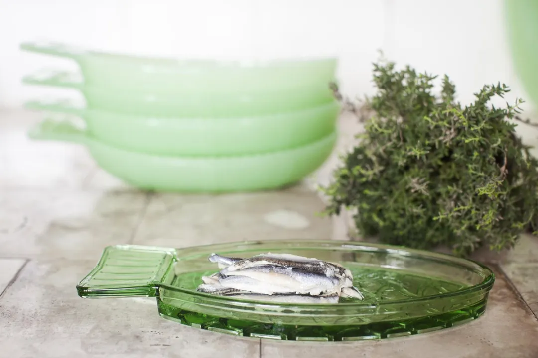 Serax Paola Navone Fish & Fish Serveerschaal - 10x2cm - Groen