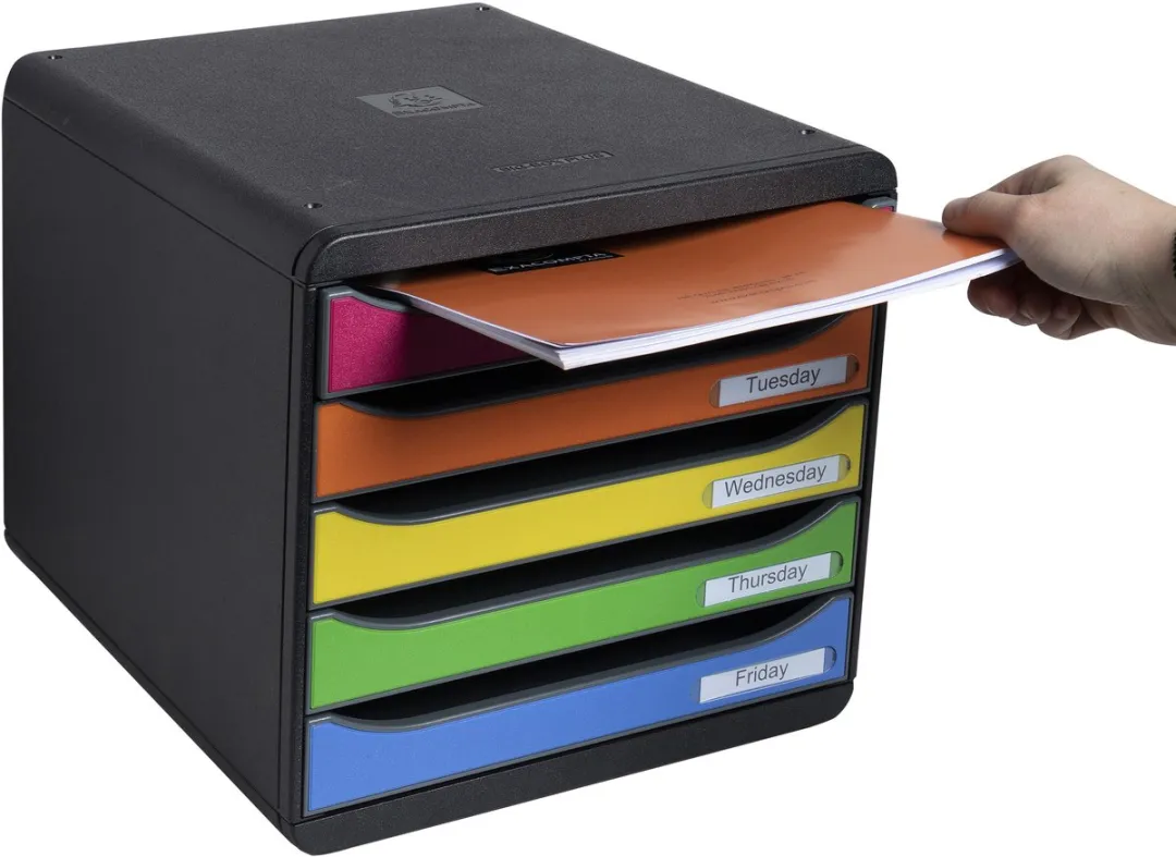 Exacompta Ladenbox BIG-BOX PLUS Harlekijn mat - 5 Vakken - afbeelding 6 van 6