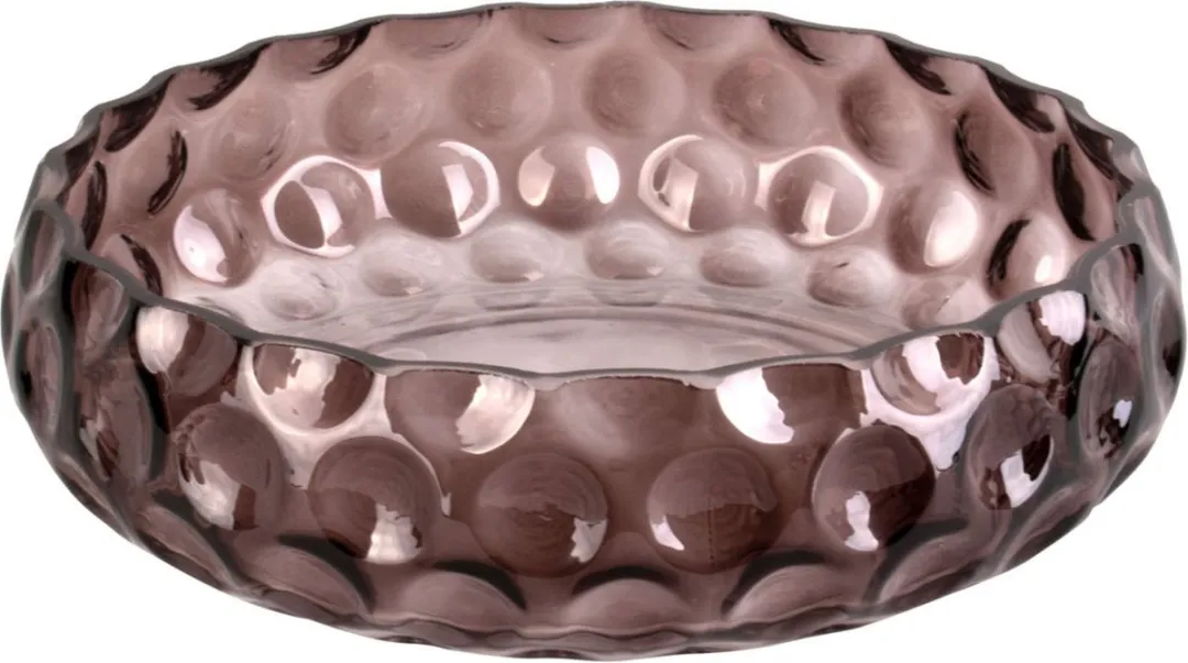 Present Time Schaal Speckles Large Glas Chocoladebruin Ø26cm