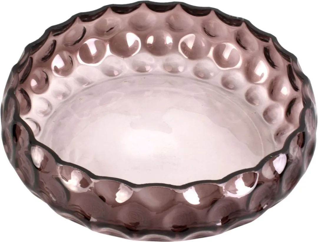 Present Time Schaal Speckles Large Glas Chocoladebruin Ø26cm