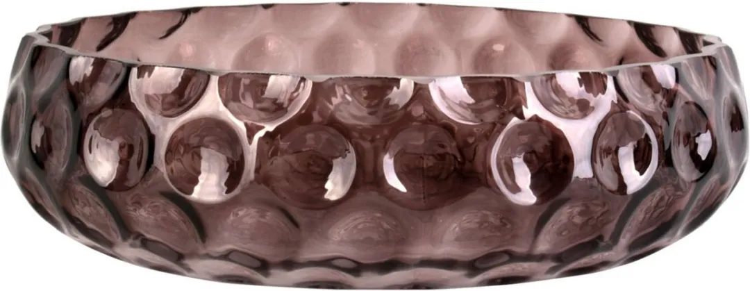 Present Time Schaal Speckles Large Glas Chocoladebruin Ø26cm