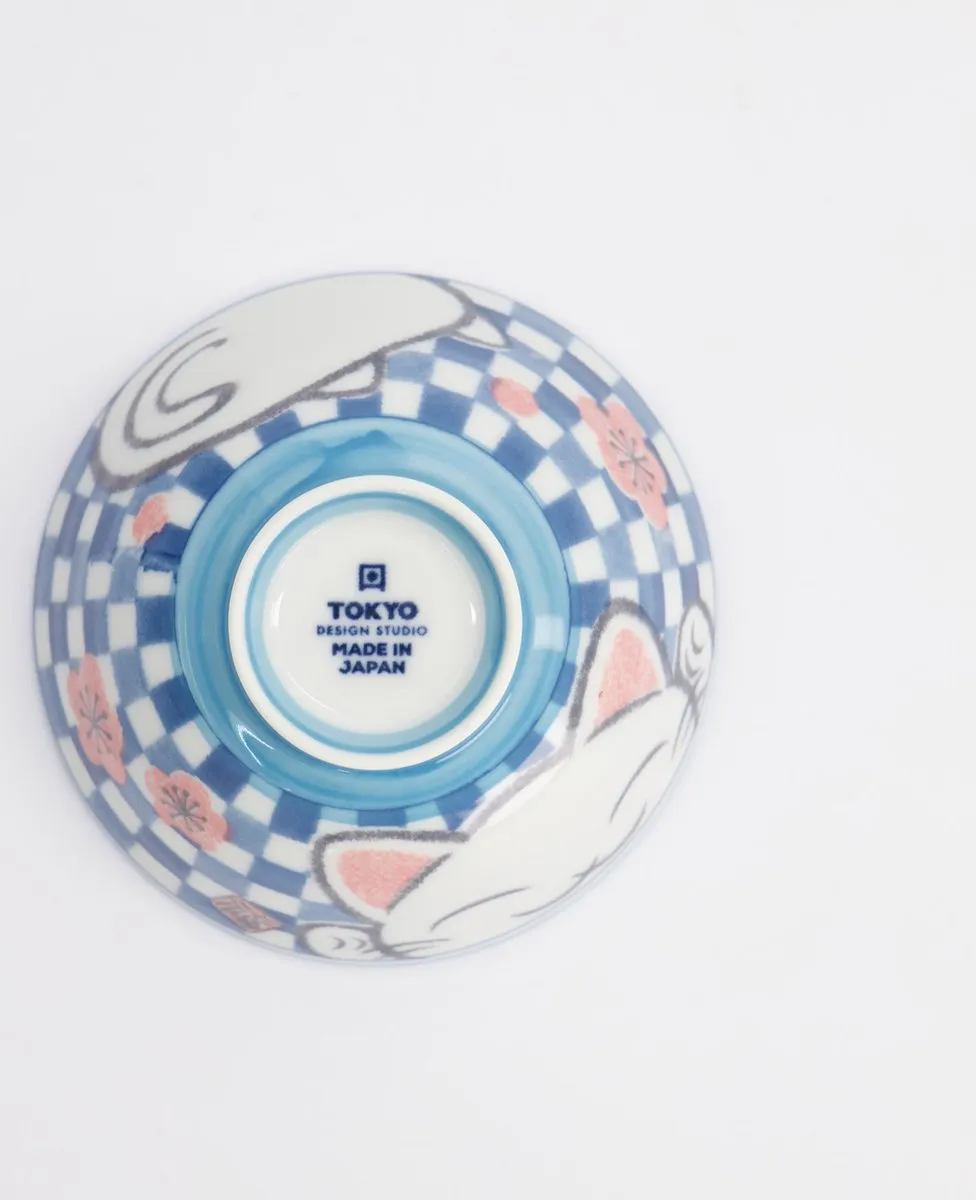 Tokyo Design Studio Kawaii Rijstkom Geluks Kat - 300ml - Blauw