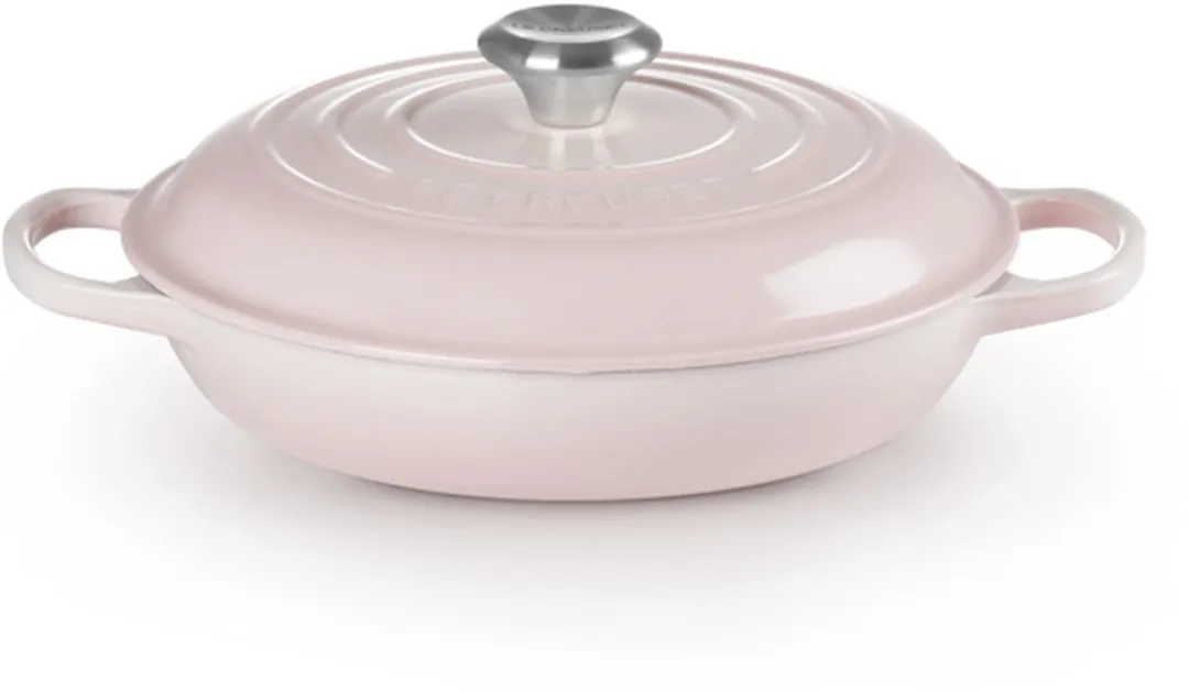 Le Creuset Braadpan Campagnard Signature Shell Pink 30cm