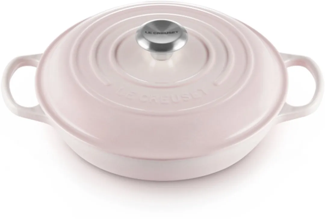 Le Creuset Braadpan Campagnard Signature Shell Pink 30cm