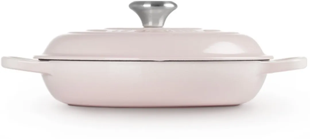 Le Creuset Braadpan Campagnard Signature Shell Pink 30cm