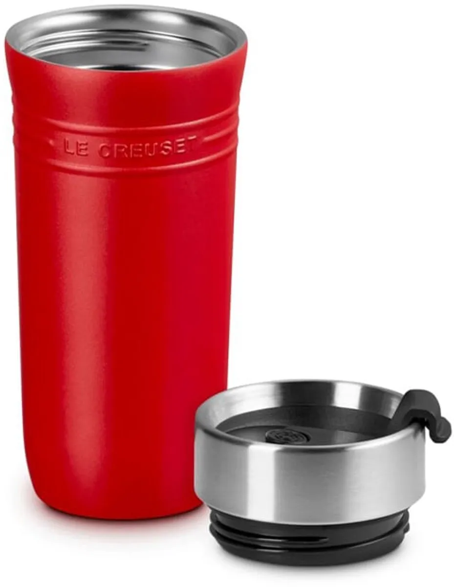 Le Creuset Thermosbeker On The Go 350ml - Kersenrood - afbeelding 6 van 6