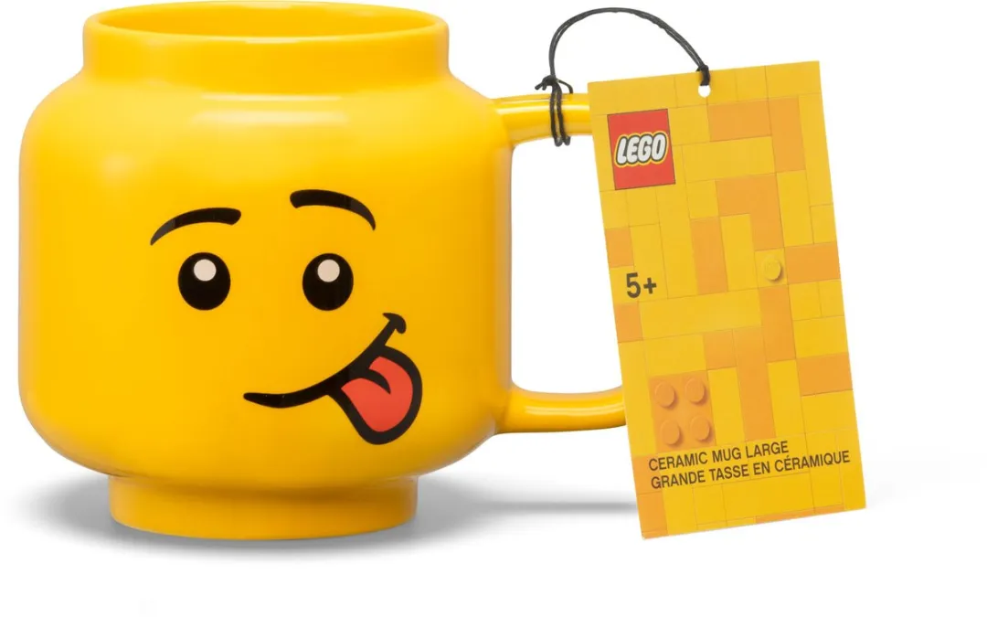 LEGO Keramische Mok Hoofd Silly 530ml - Geel