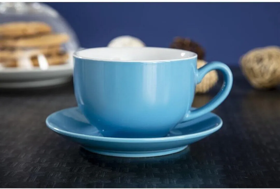 Olympia Café Cappuccinokoppen HC404 - Blauw - 34cl - 12 Stuks
