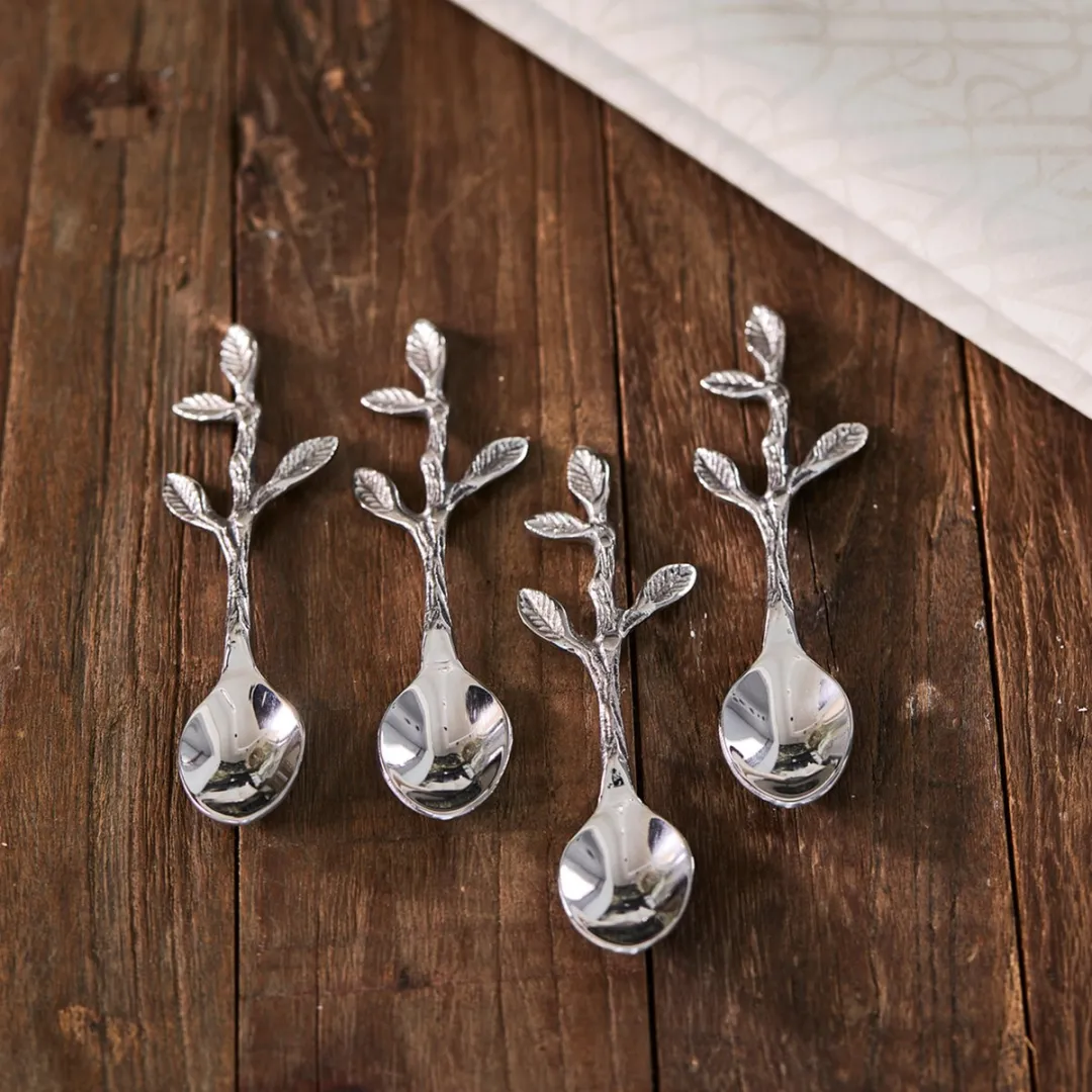 Riviera Maison Thee Lepels Lovely Leaf - 4 Stuks