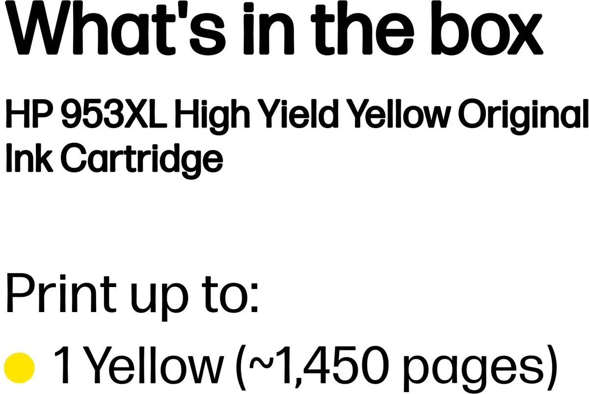 HP 953 XL Geel Inktcartridge F6U18AE