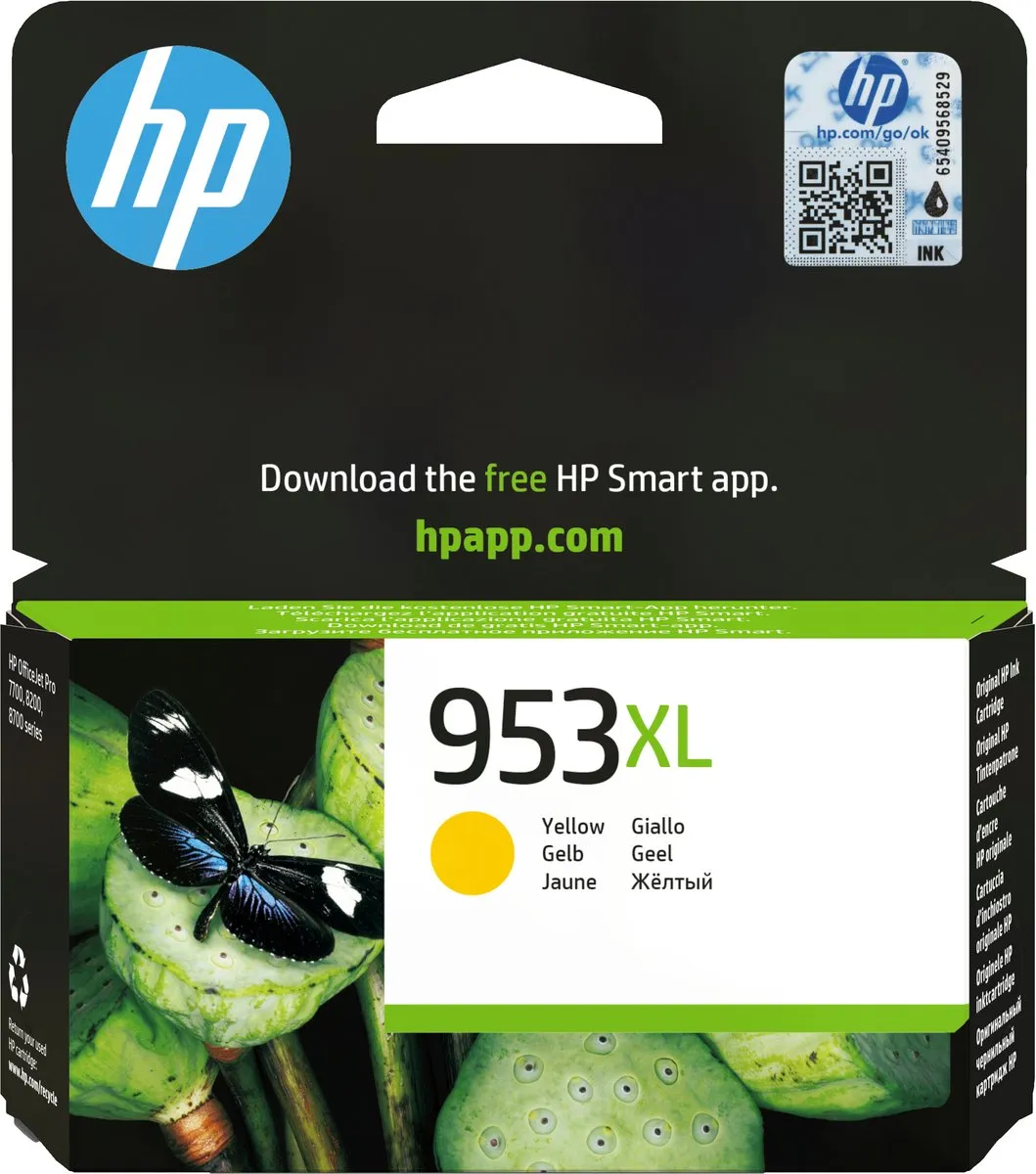 HP 953 XL Geel Inktcartridge F6U18AE