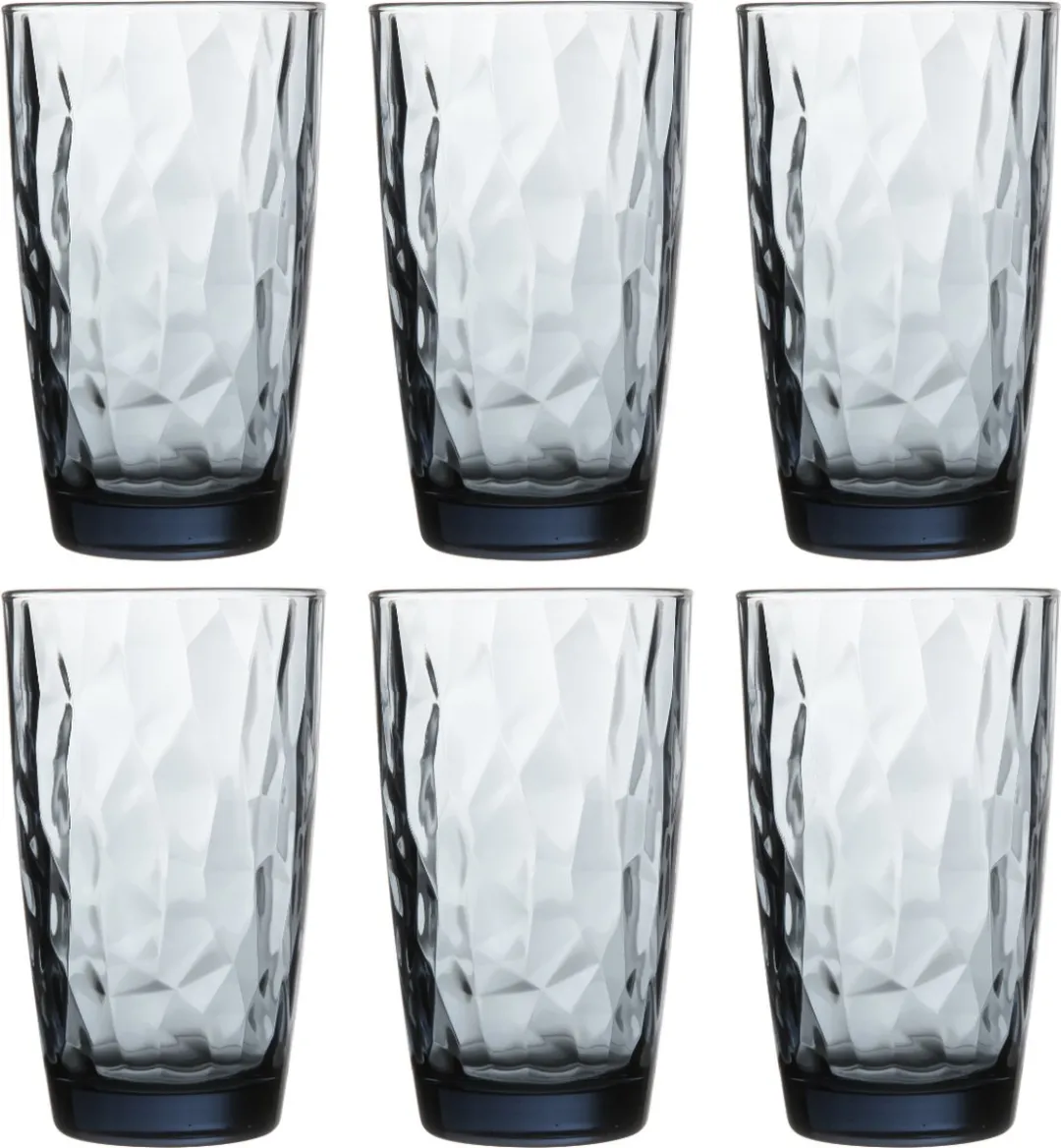 Bormioli Rocco Diamond Longdrinkglas 47cl - Blauw - Set van 6