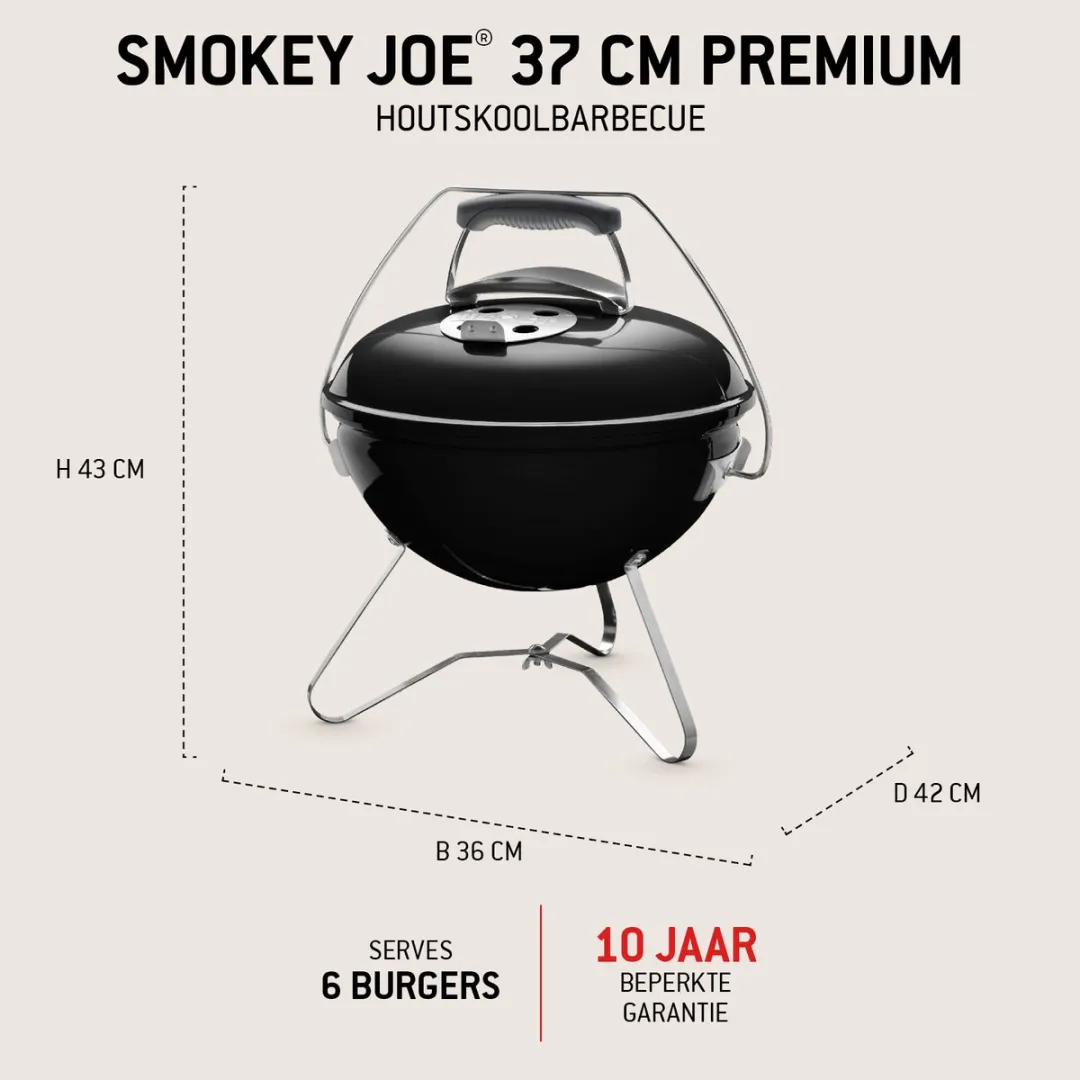Weber Smokey Joe Premium BBQ - Ø37cm - Zwart