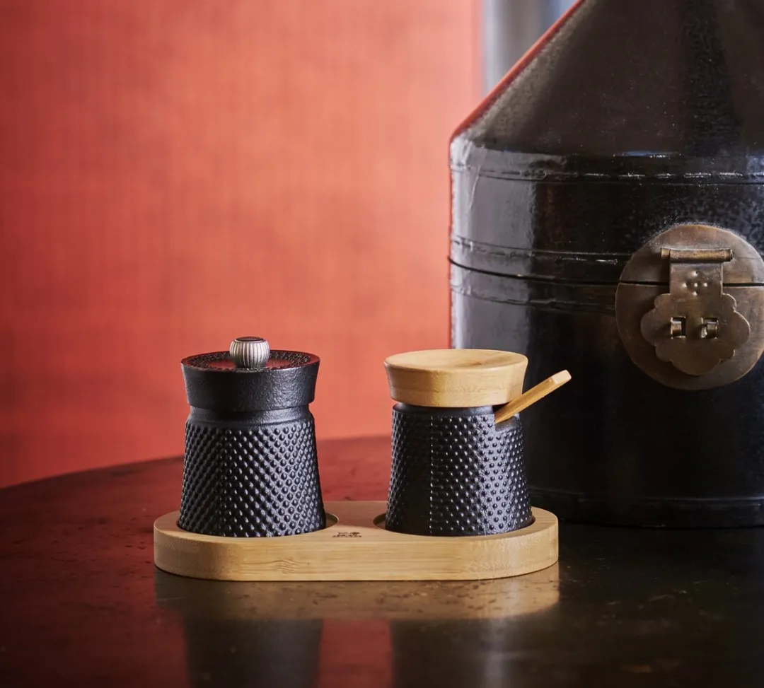 Peugeot Bali Fonte Peper- en Zoutstel 8cm - Zwart