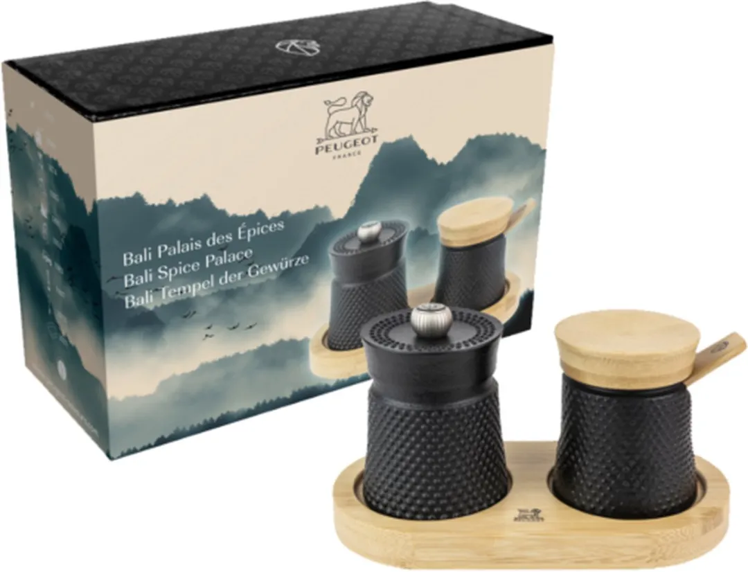 Peugeot Bali Fonte Peper- en Zoutstel 8cm - Zwart