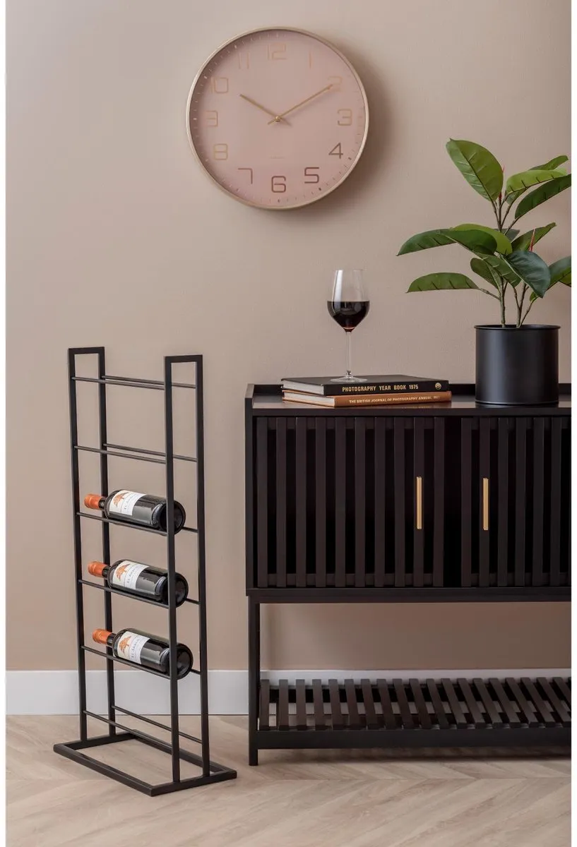 Present Time Wijnrek PT4272BK - 6 Flessen - Zwart