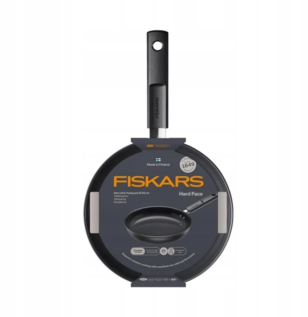 Fiskars Hard Face Koekenpan 24cm - Keramisch - Zwart