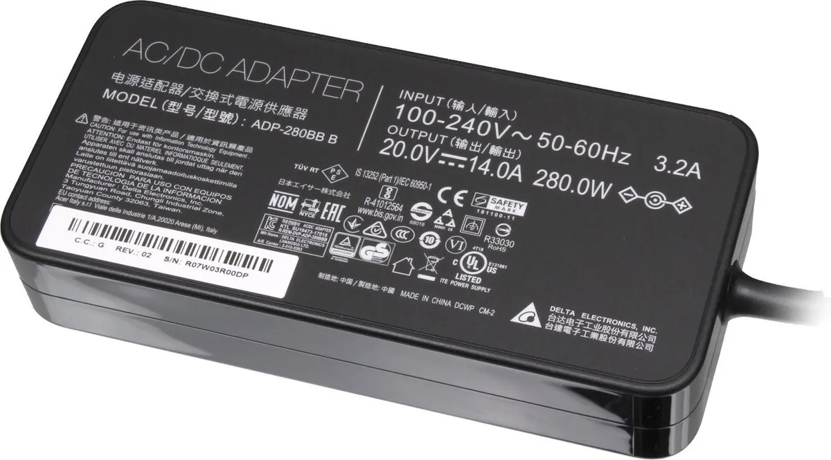Acer 25.TG4M3.001 Oplader 280W