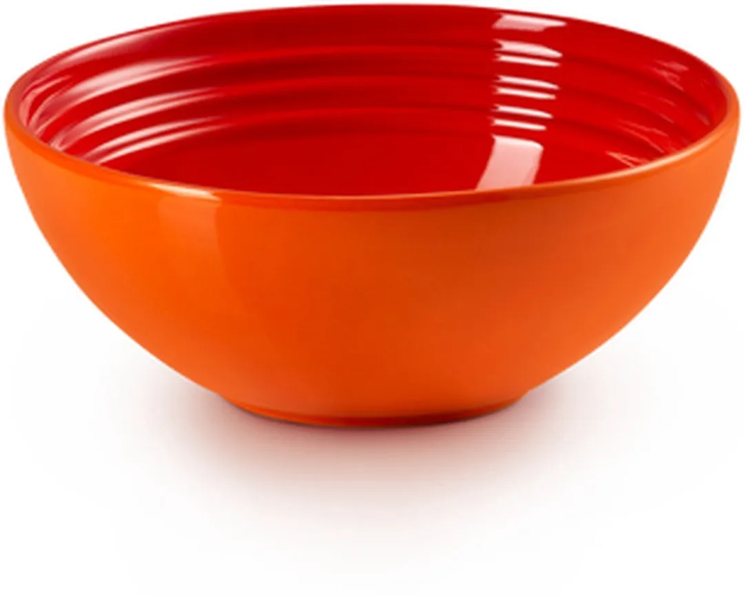 Le Creuset Aardewerken Ontbijtkommen Oranjerood 16cm - 4 Stuks