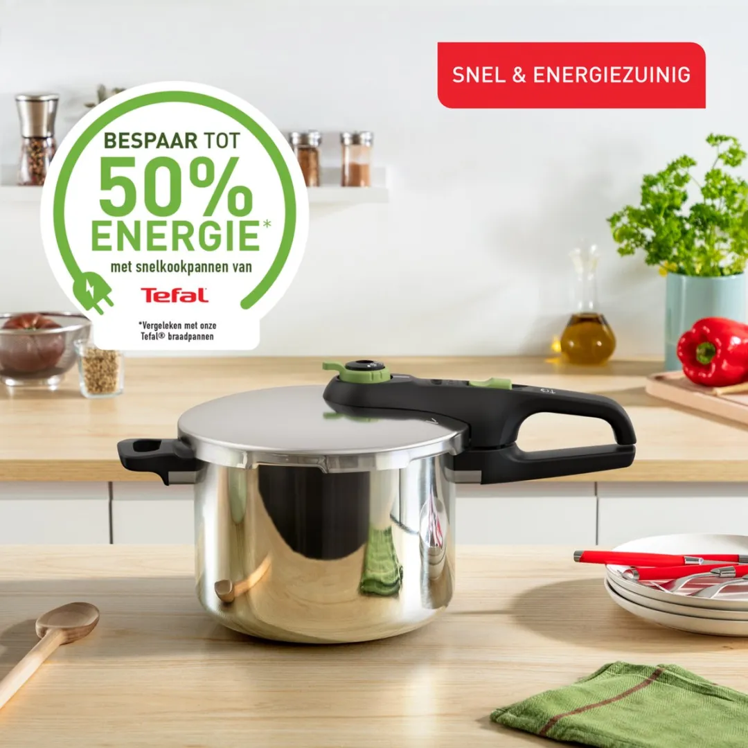 Tefal Secure 5 Trendy Snelkookpan 6L - Zilver