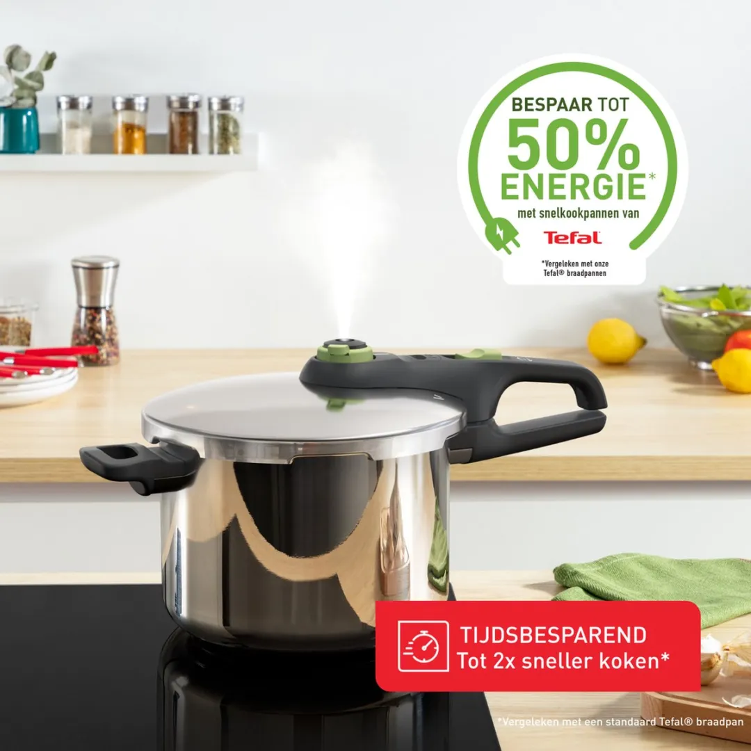 Tefal Secure 5 Trendy Snelkookpan 6L - Zilver