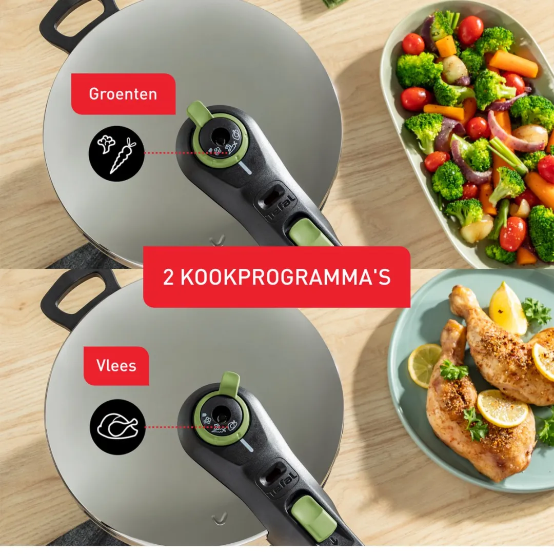 Tefal Secure 5 Trendy Snelkookpan 6L - Zilver