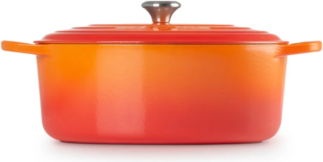 Le Creuset Signature Ovale Braad-/Stoofpan 35cm - Oranjerood
