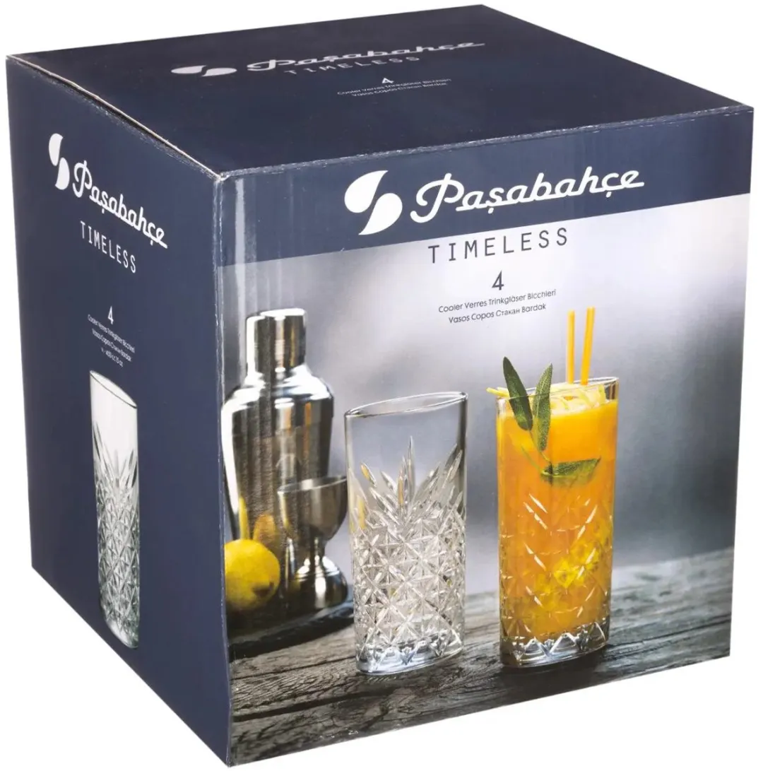 Pasabahce Barok Drinkglazen Set 8 Stuks - 450ml - H11cm