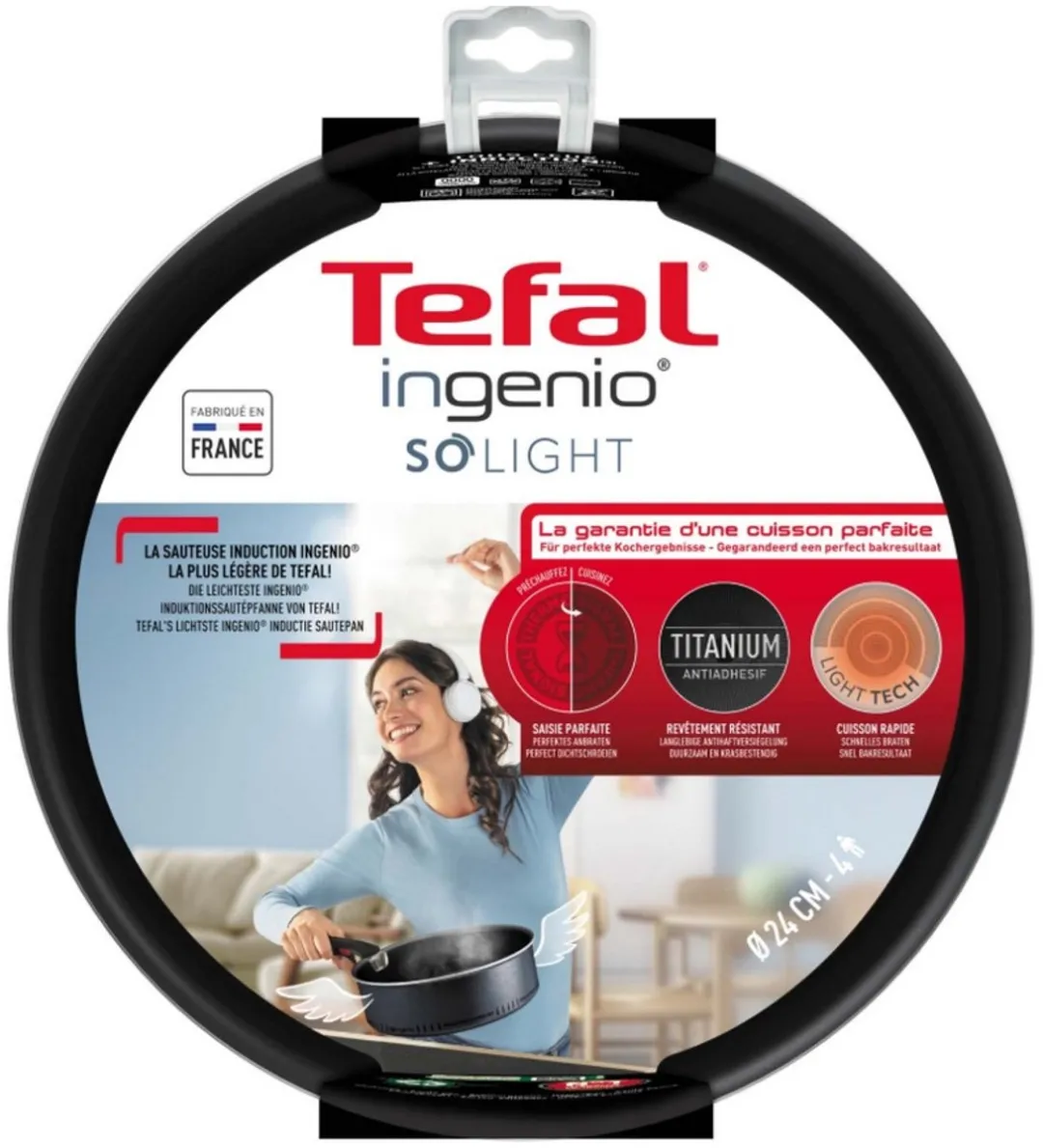 Tefal L7233502 Koekenpan - 24cm - Zwart - afbeelding 2 van 3