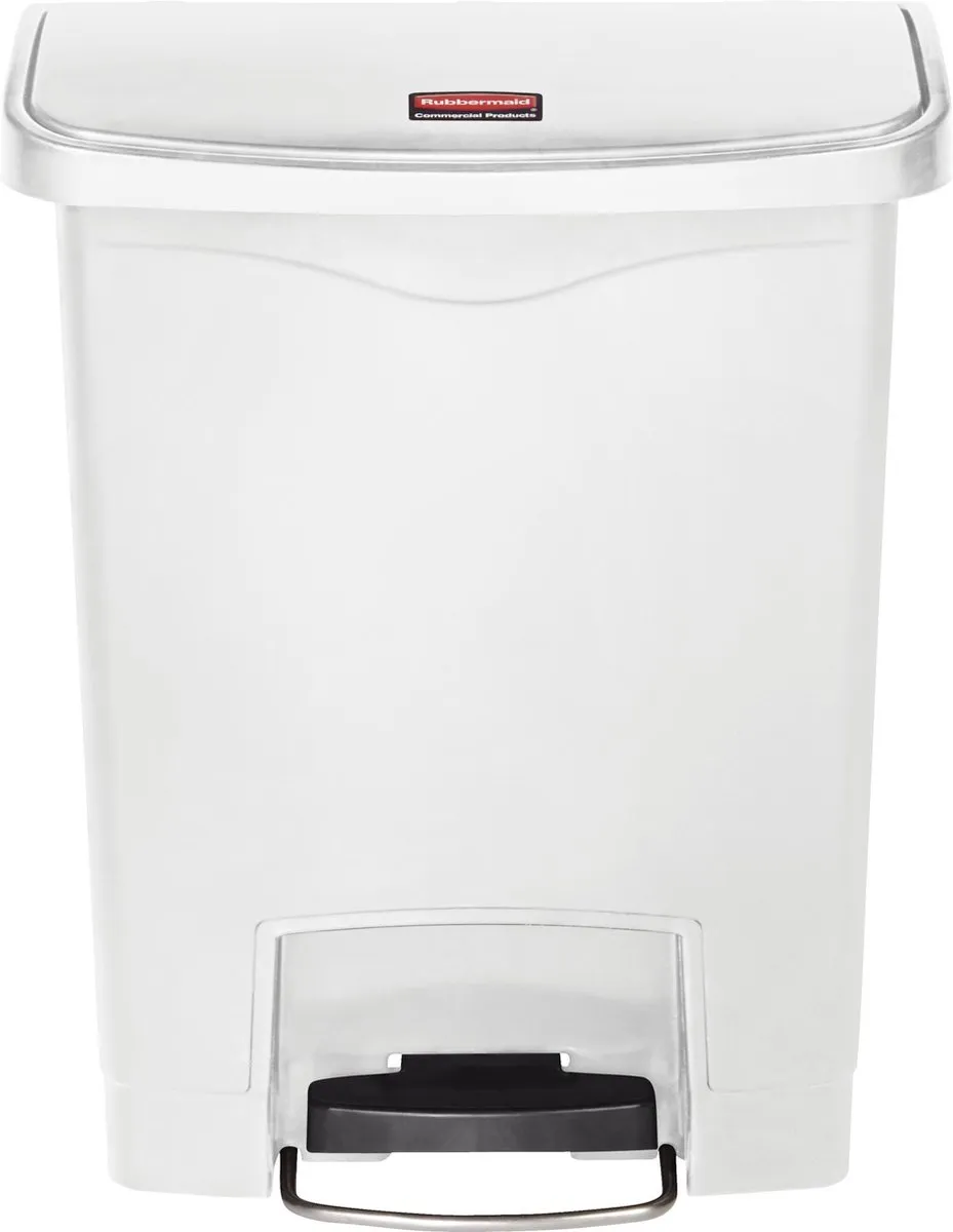 Rubbermaid Slim Jim CW582 Pedaalemmer 30L - Wit - afbeelding 6 van 6