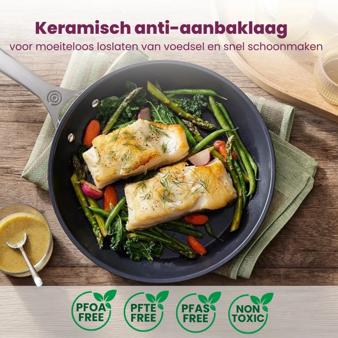 Le Creuset Essential Koekenpannenset 20cm & 26cm - Keramisch - Zwart