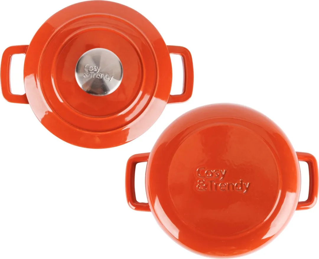 Cosy&Trendy Fontestic Braadpan 2.7L - Gietijzer Ø20cm - Oranje