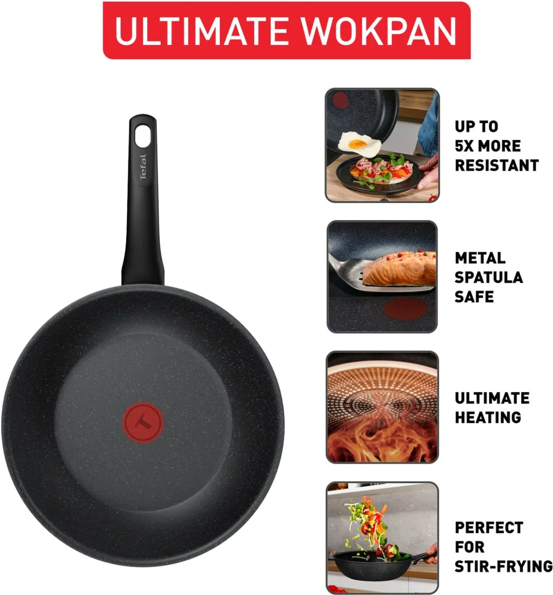 Tefal Ultimate Wokpan Ø28cm - Inductie - Zwart