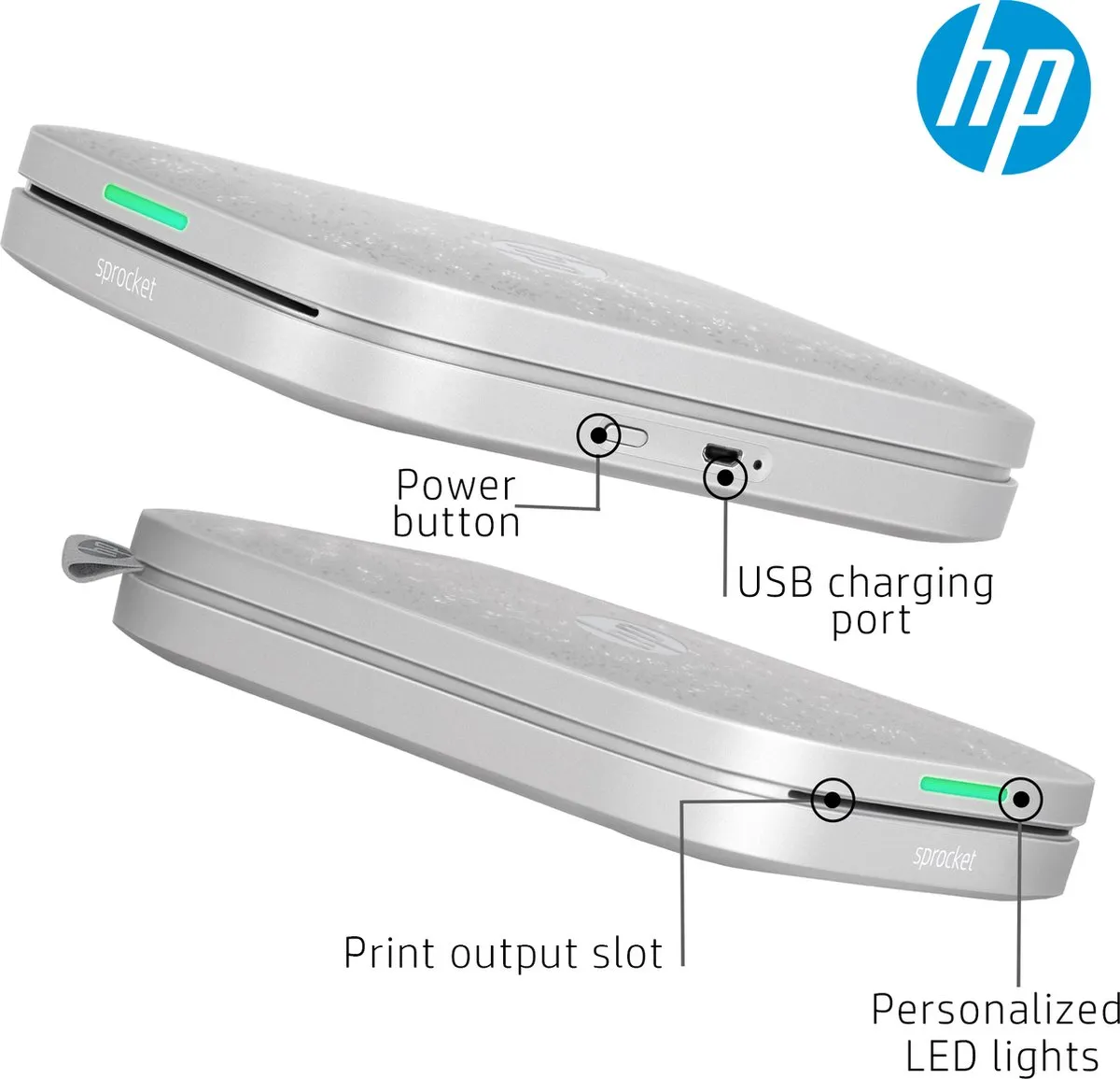 HP Sprocket 3x4 Foto Printer - Wit