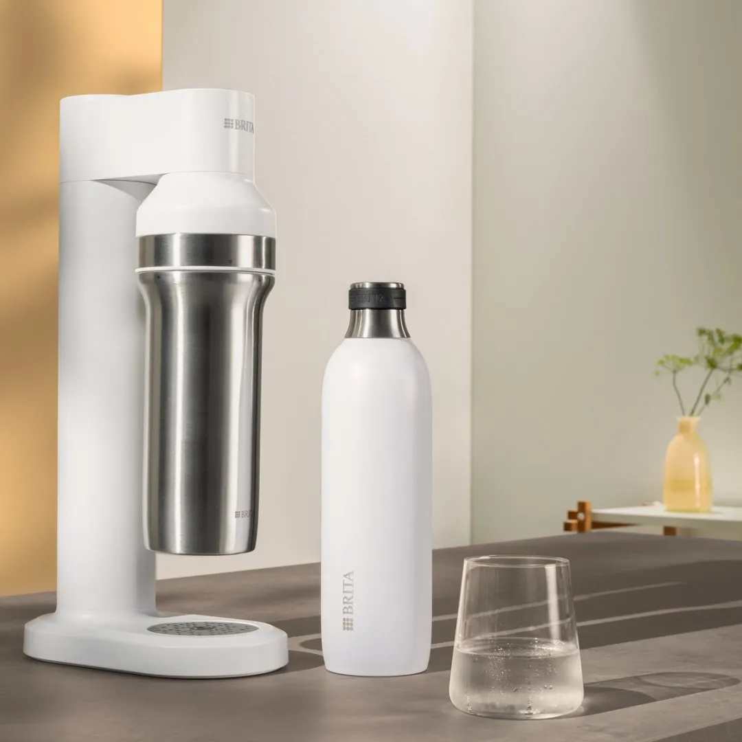 BRITA SodaTRIO Roestvrijstalen Fles 1L - Wit