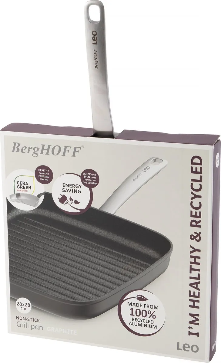 BergHOFF LEO Grillpan 28cm - Zwart