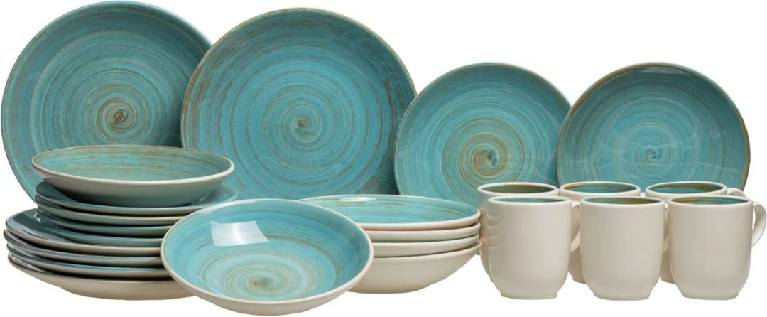 Cosy&Trendy Serviesset Turbolino Blauw 24-delig