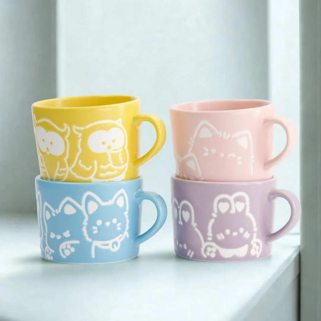 Tokyo Design Studio Kawaii Mokset 33396 - 4 Stuks - Pastelkleuren
