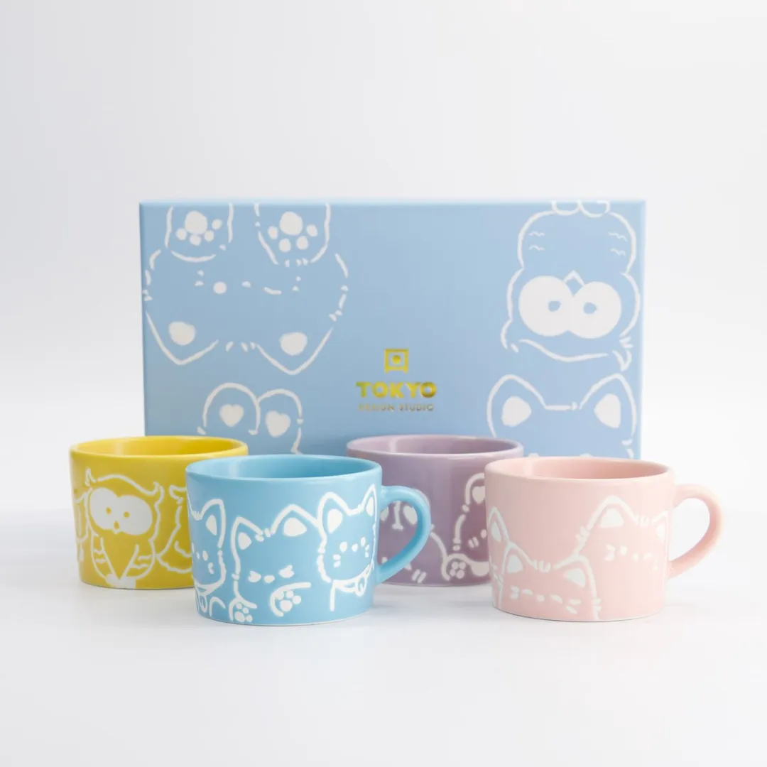 Tokyo Design Studio Kawaii Mokset 33396 - 4 Stuks - Pastelkleuren