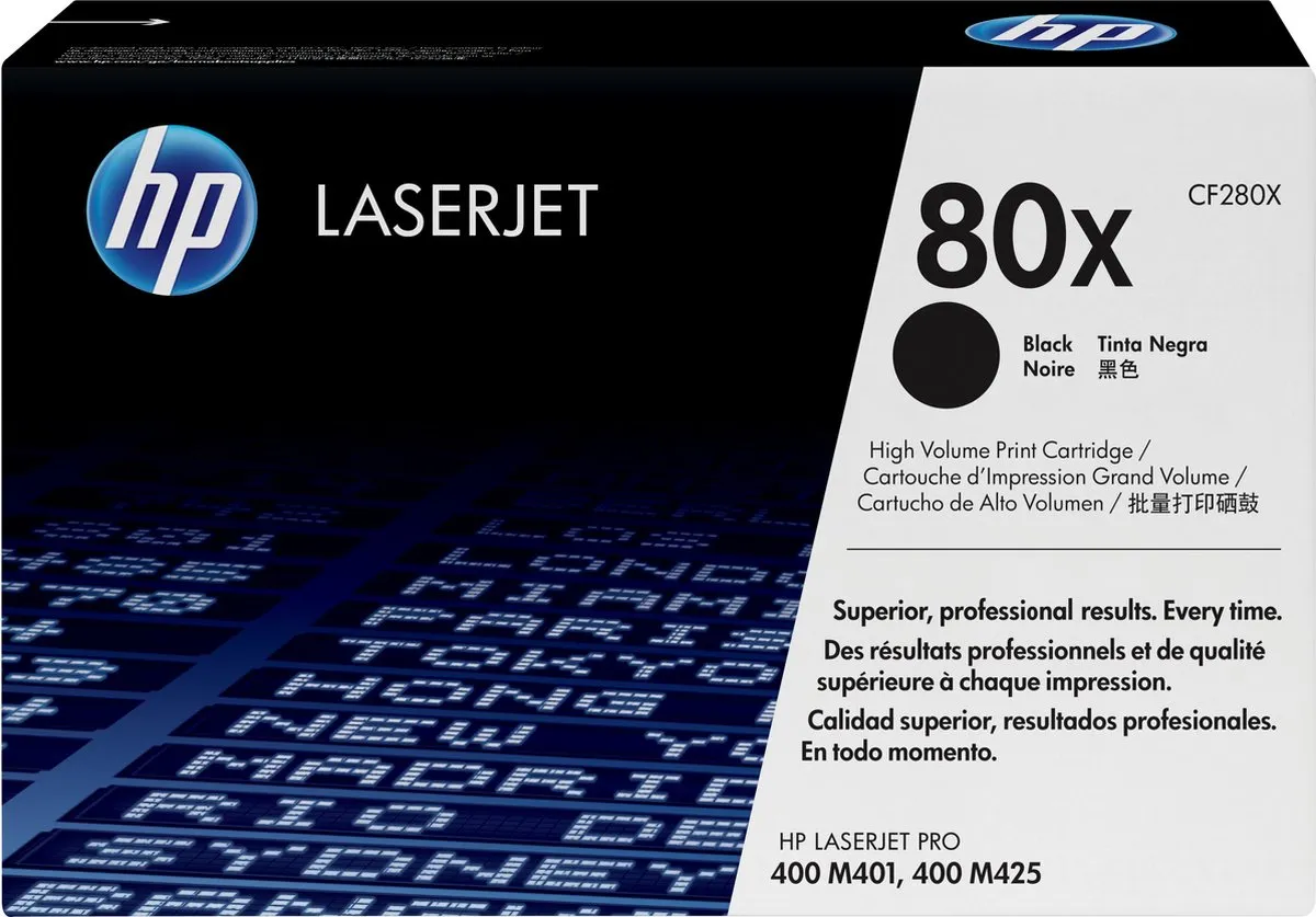 HP CF280X Tonercartridge - 6900 Pagina's - Zwart