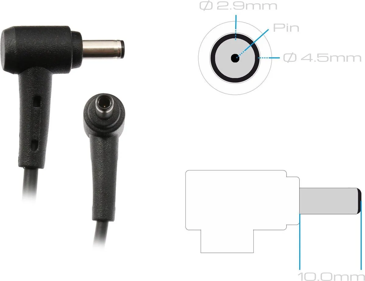 ASUS 0A001-00449400 Oplader 65W - Zwart