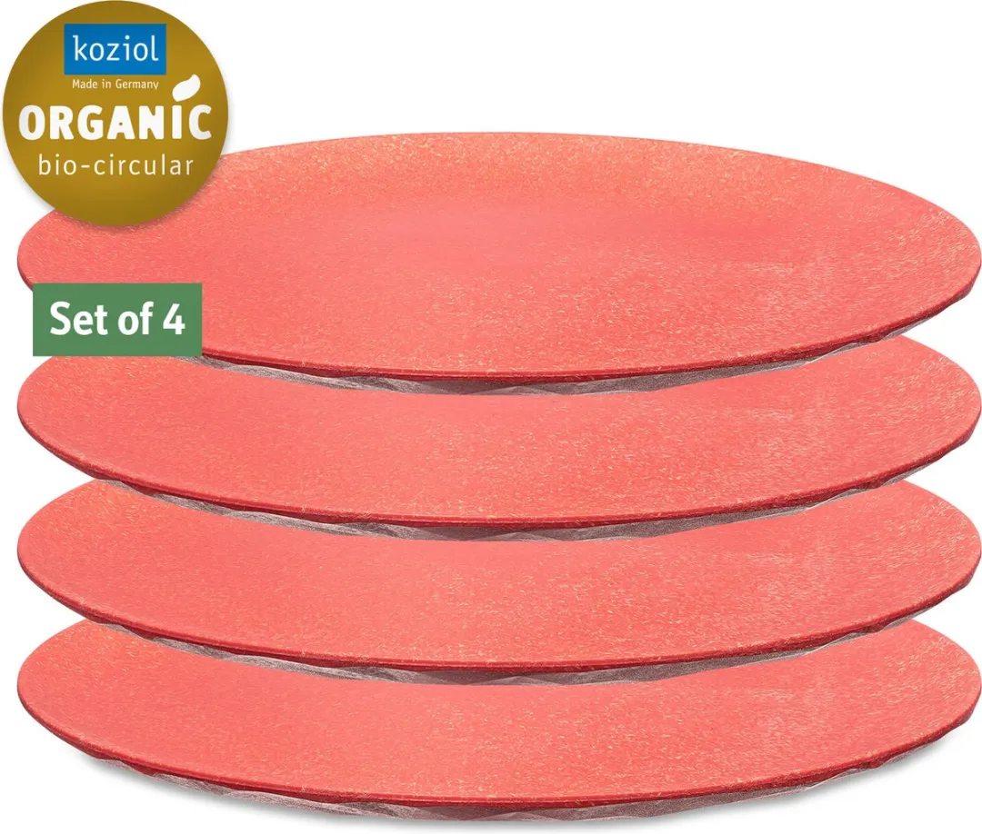 Koziol Club Plate Roze Ø26cm - 4 Stuks
