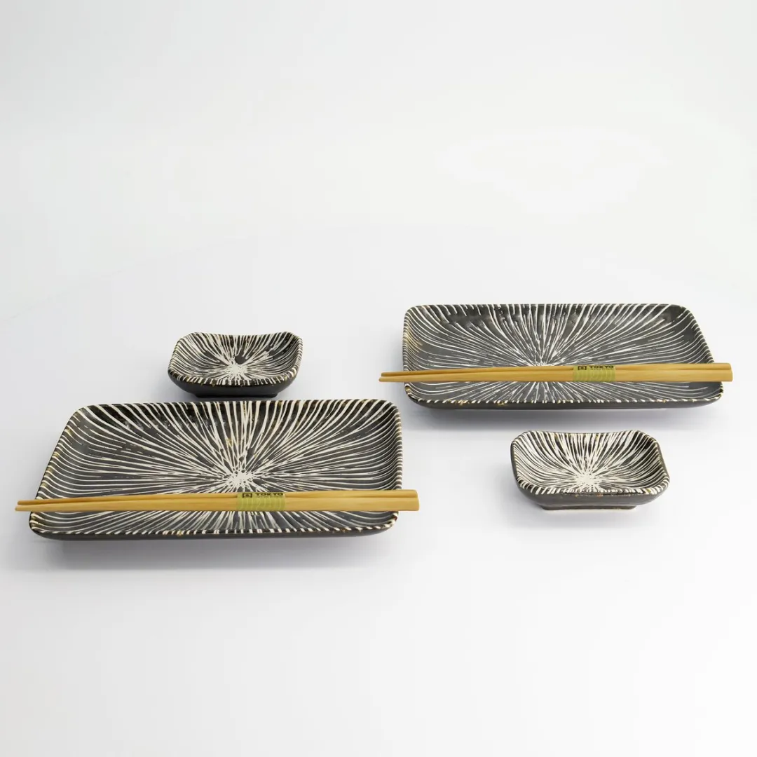 Tokyo Design Studio Brown Tokusa Sushi Giftset - 6-delig Porselein