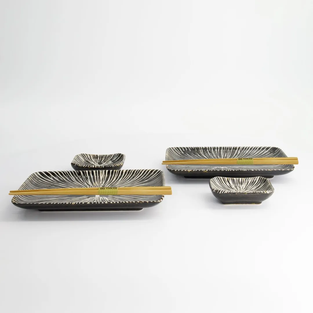 Tokyo Design Studio Brown Tokusa Sushi Giftset - 6-delig Porselein