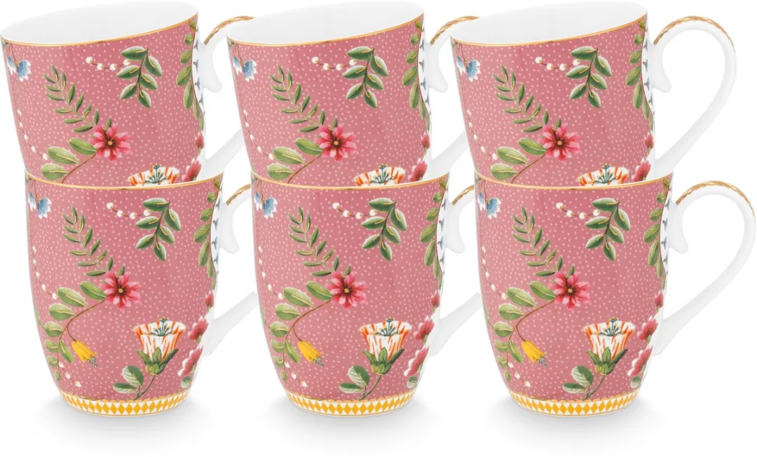 Pip Studio La Majorelle Mokken - 6 Stuks - 350ml - Geel