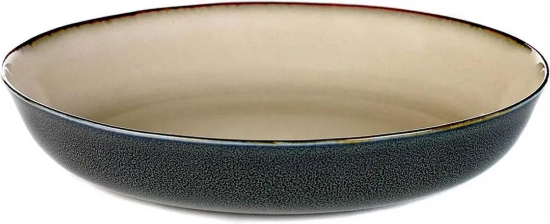 Serax D21 H4 Misty Grey/Dark Blue Serveerschaal