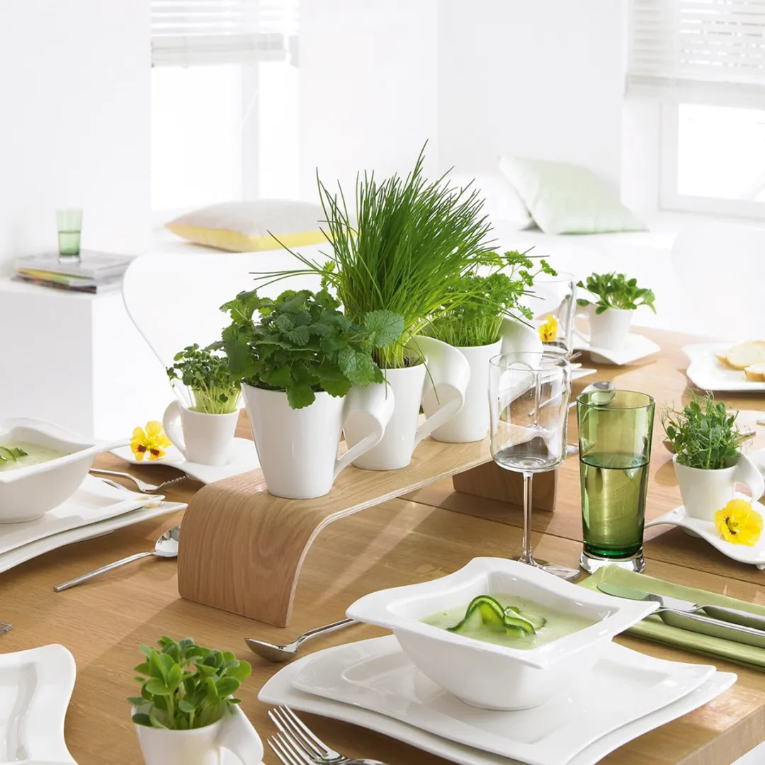 Villeroy & Boch NewWave Koffietassen 200ml - Set van 6 - wit-gekleurd