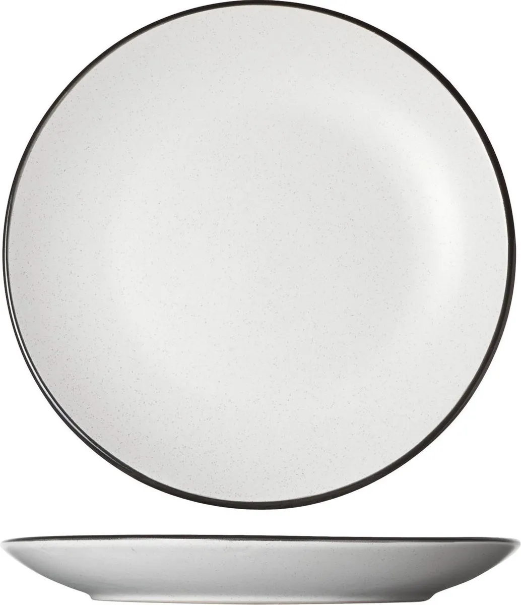Cosy&Trendy Speckle White Dessertbord - Ø19.5cm - 6 Stuks